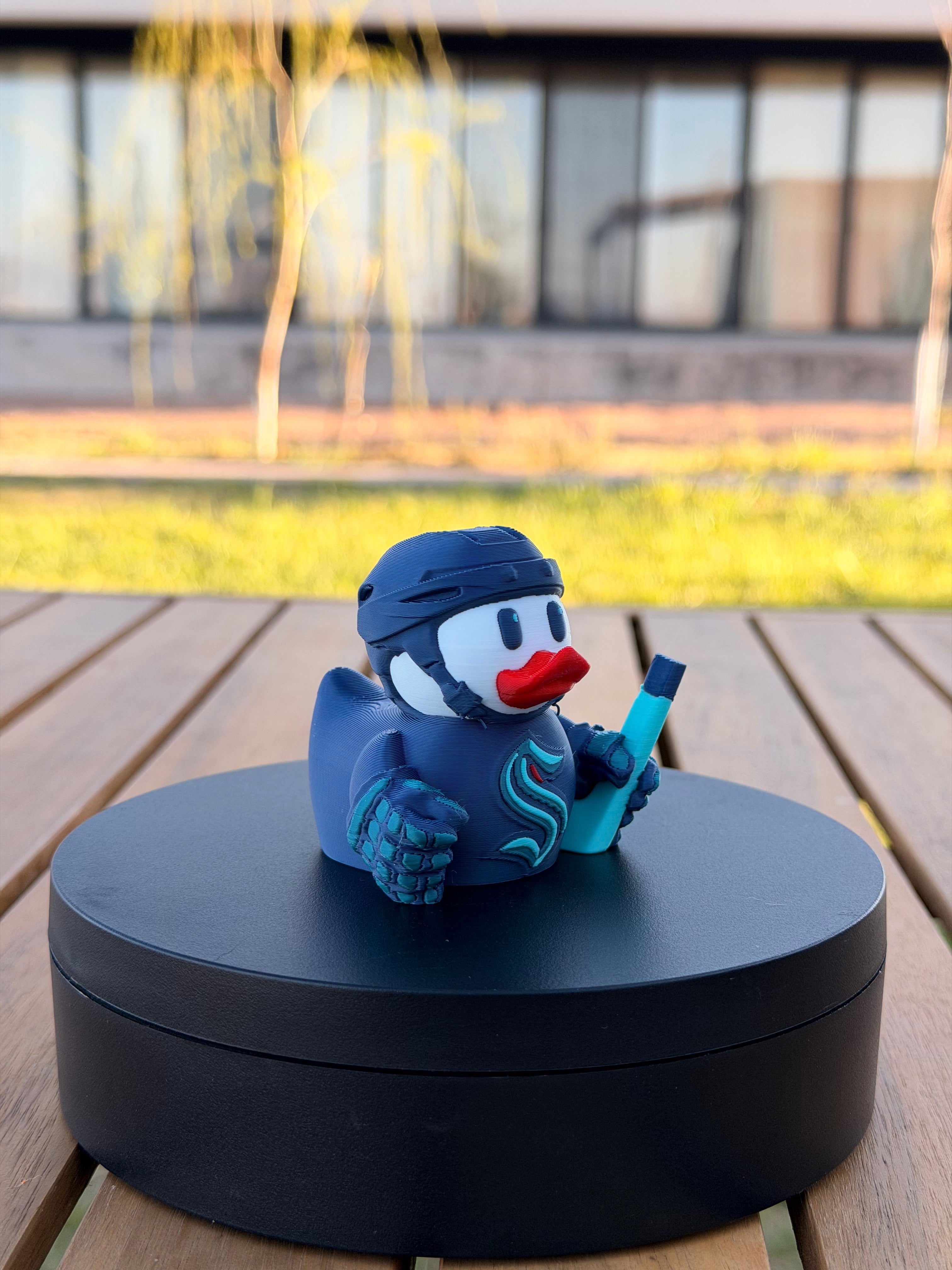 Seattle Kraken Patito de Hockey – Impreso en 3D Fan NHL Patito Coleccionable | Kraken Regalo Fan | Hockey Decoración de Tablero