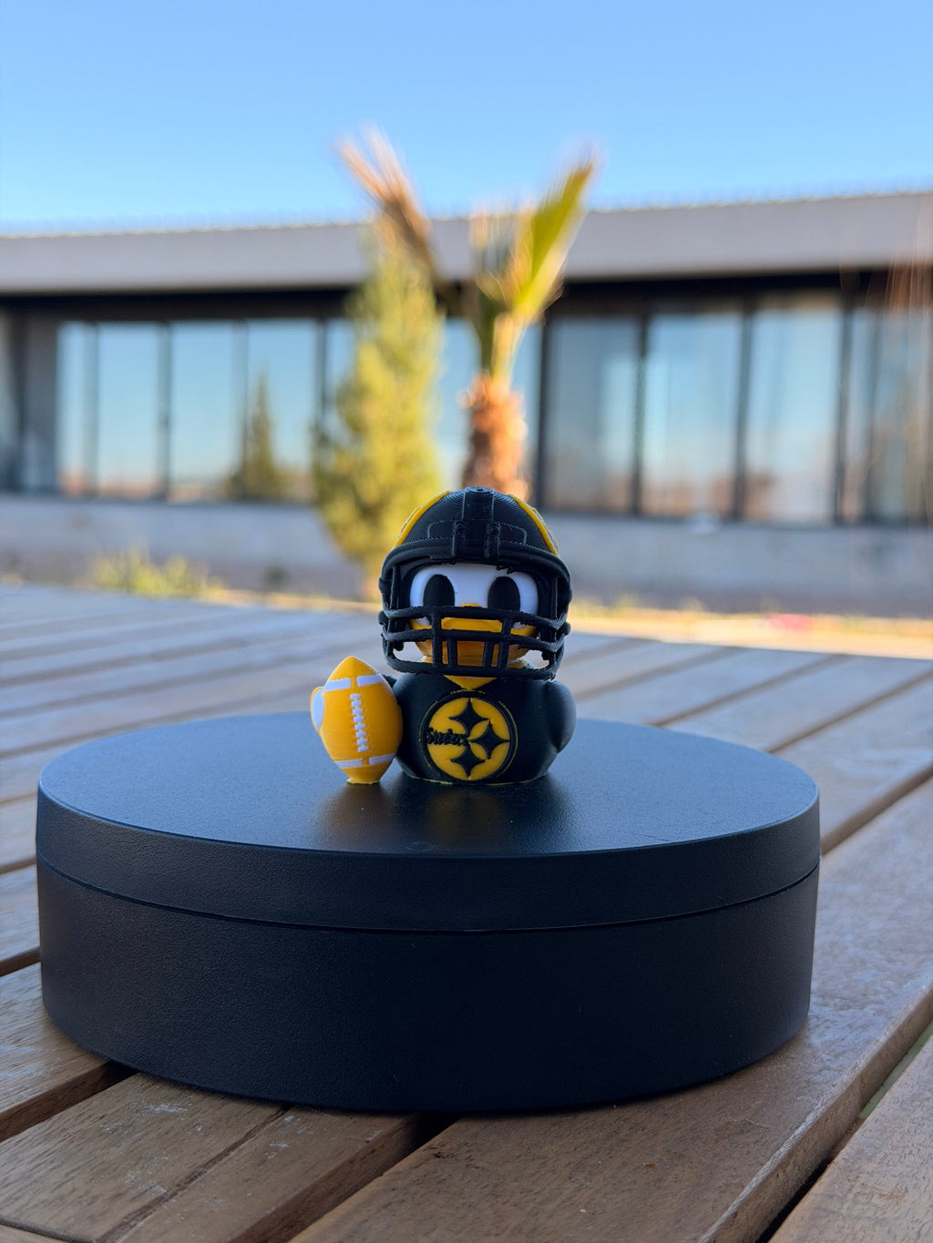 Pittsburgh Steelers Patito de Fútbol Americano – Impreso en 3D Fan NFL Patito Coleccionable | Steelers Regalo Fan | Football Decoración de Tablero