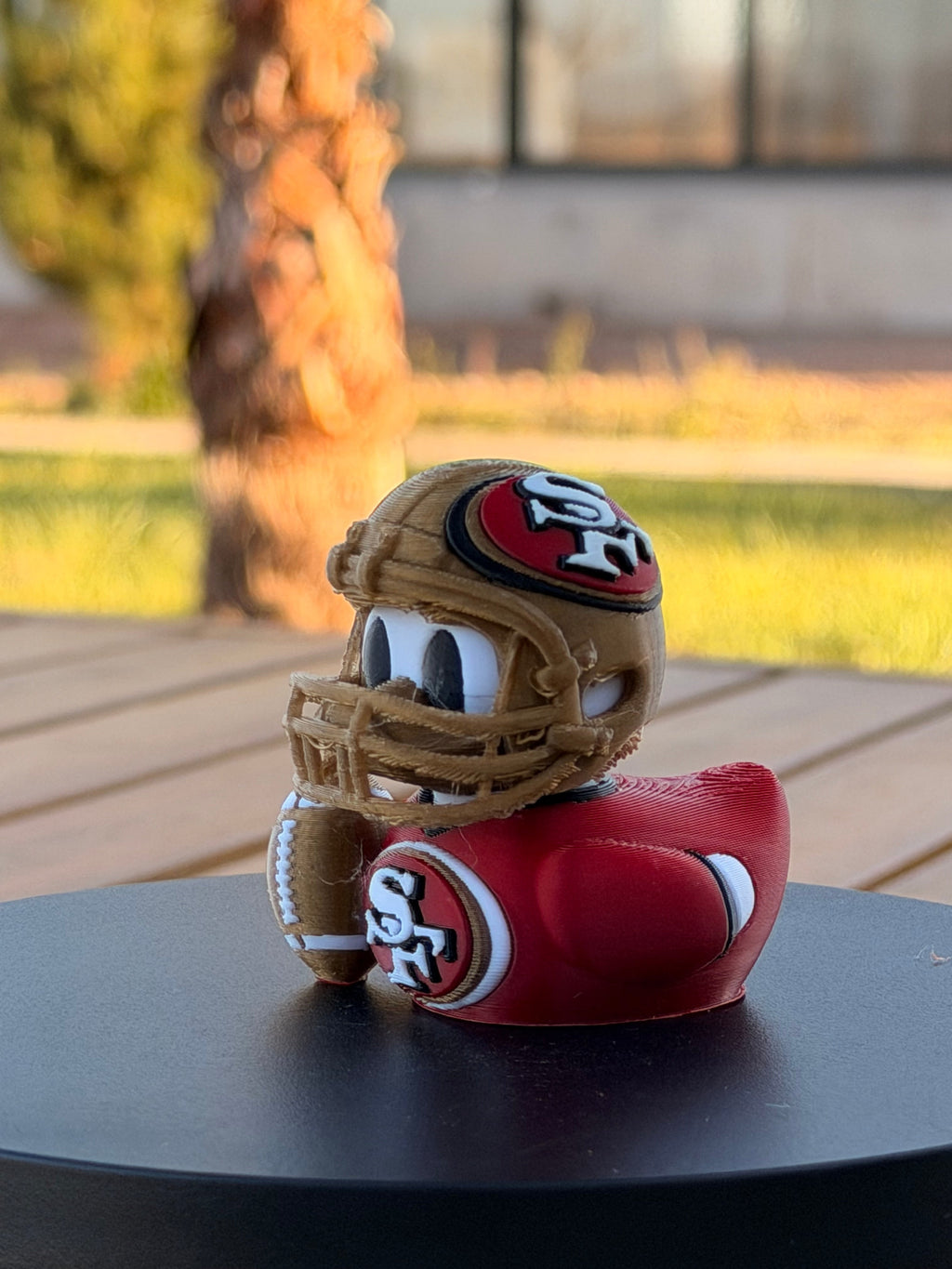 San Francisco 49ers Patito de Fútbol Americano – Impreso en 3D Fan NFL Patito Coleccionable | 49ers Regalo Fan | Football Decoración de Tablero