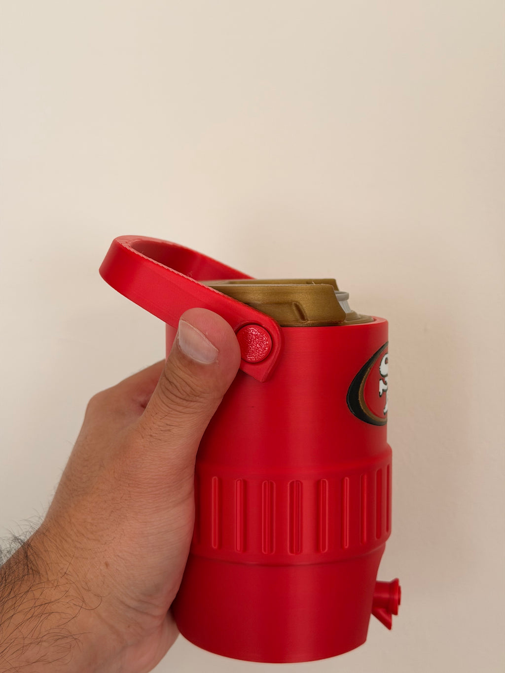 San Francisco 49ers Fan Koozie – porta latas 355ml Impreso en 3D