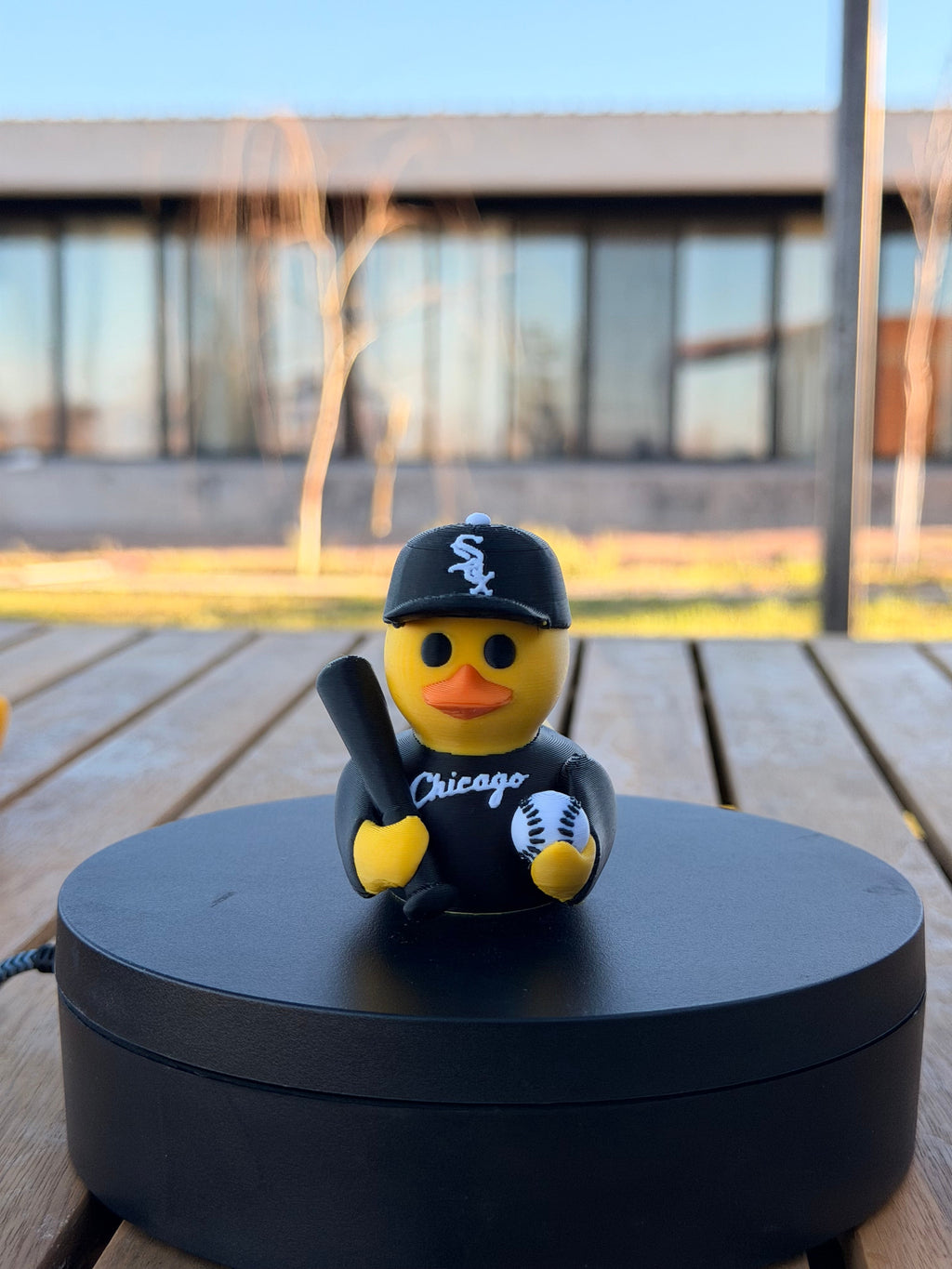 Chicago White Sox Patito de Béisbol – Impreso en 3D Fan MLB Patito Coleccionable | White Sox Regalo Fan | Baseball Decoración de Tablero