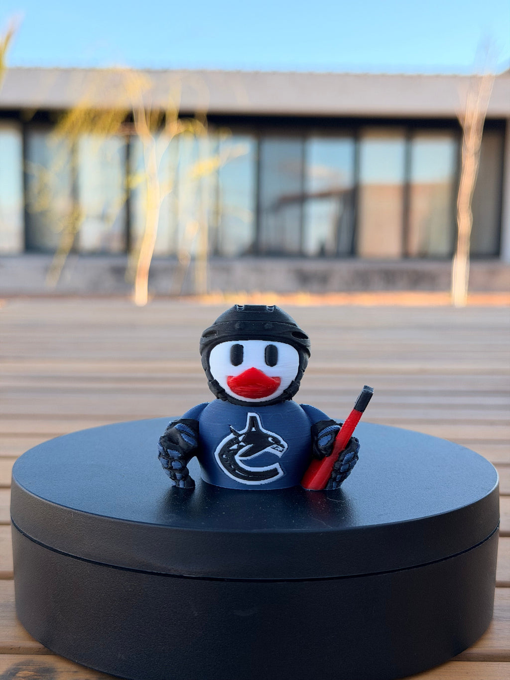 Vancouver Canucks Patito de Hockey – Impreso en 3D Fan NHL Patito Coleccionable | Canucks Regalo Fan | Hockey Decoración de Tablero