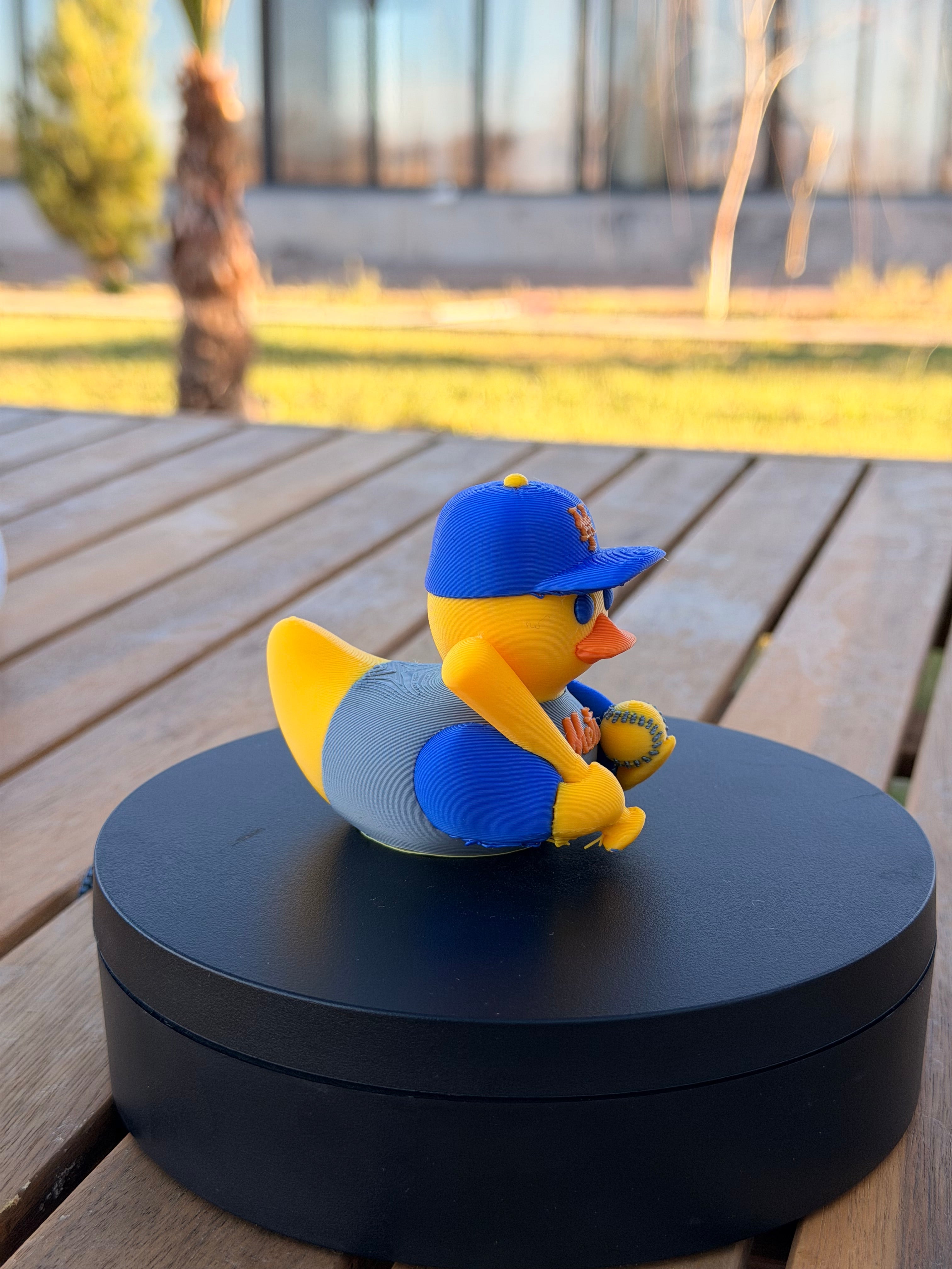 New York Mets Patito de Béisbol – Impreso en 3D Fan MLB Patito Coleccionable | Mets Regalo Fan | Baseball Decoración de Tablero
