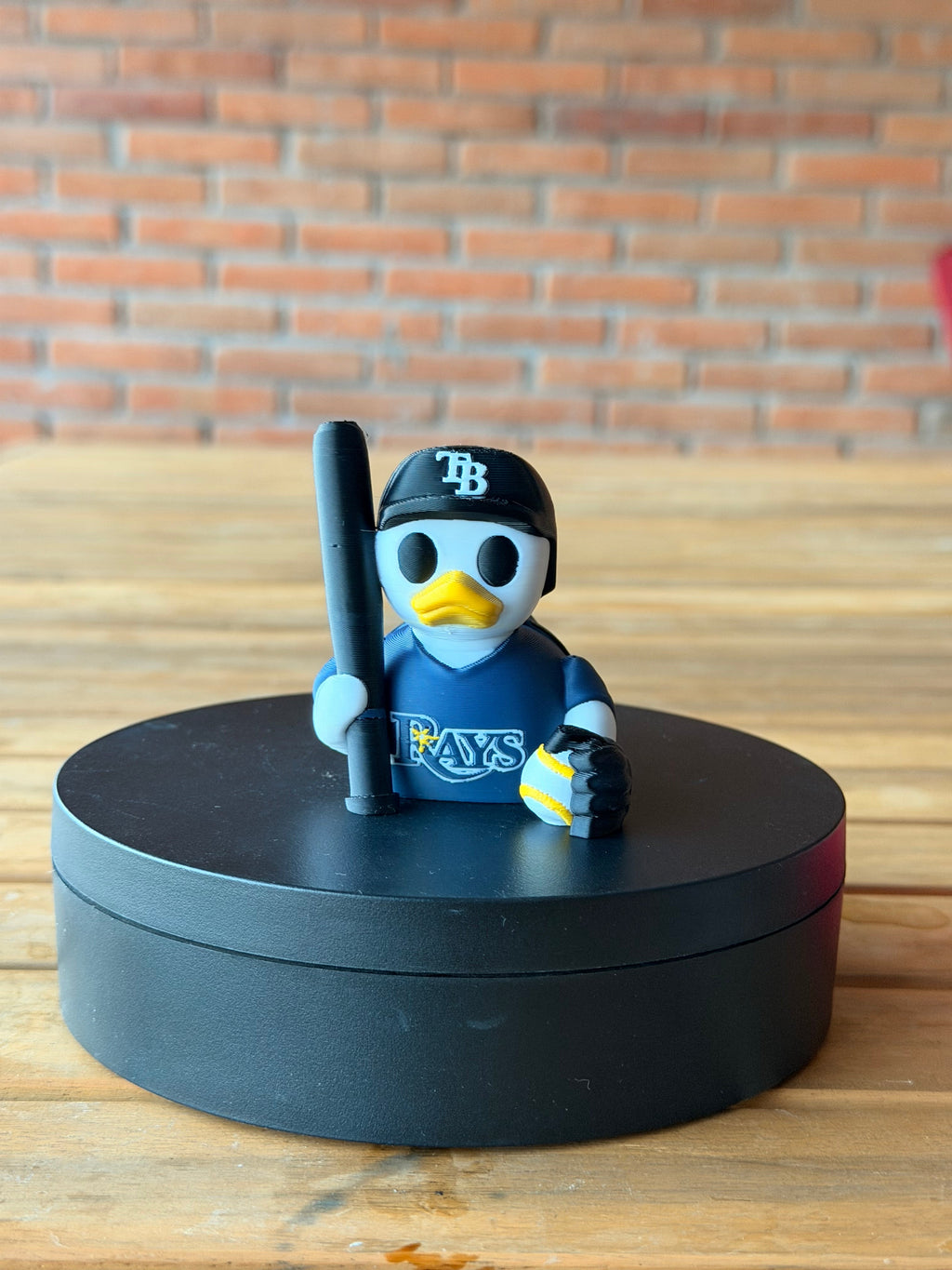 Tampa Bay Rays Patito de Béisbol – Impreso en 3D Fan MLB Patito Coleccionable | Rays Regalo Fan | Baseball Decoración de Tablero