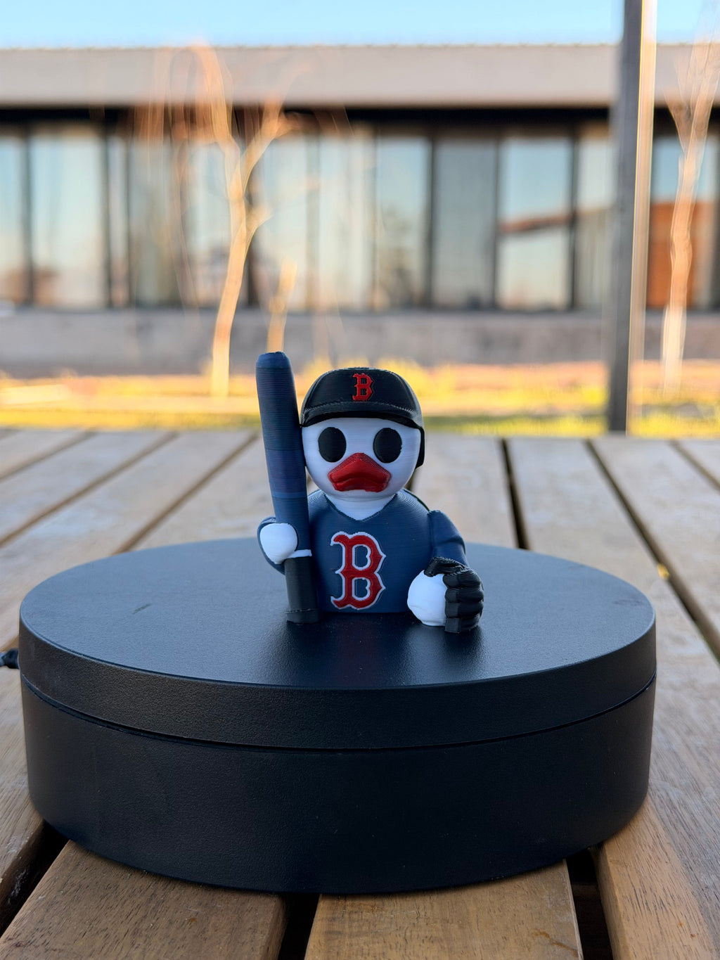 Boston Red Sox Patito de Béisbol – Impreso en 3D Fan MLB Patito Coleccionable | Red Sox Regalo Fan | Baseball Decoración de Tablero