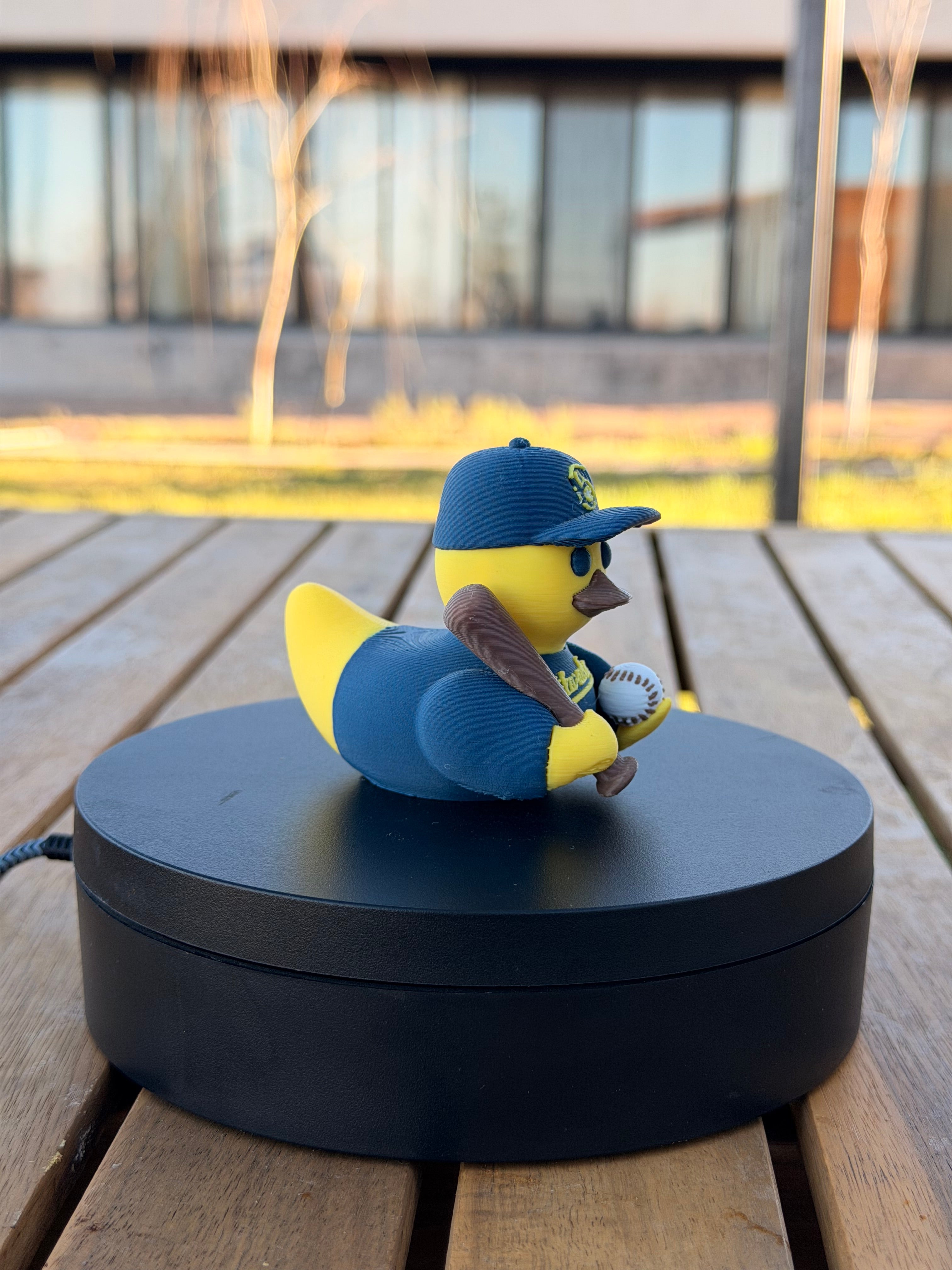 Milwaukee Brewers Patito de Béisbol – Impreso en 3D Fan MLB Patito Coleccionable | Brewers Regalo Fan | Baseball Decoración de Tablero