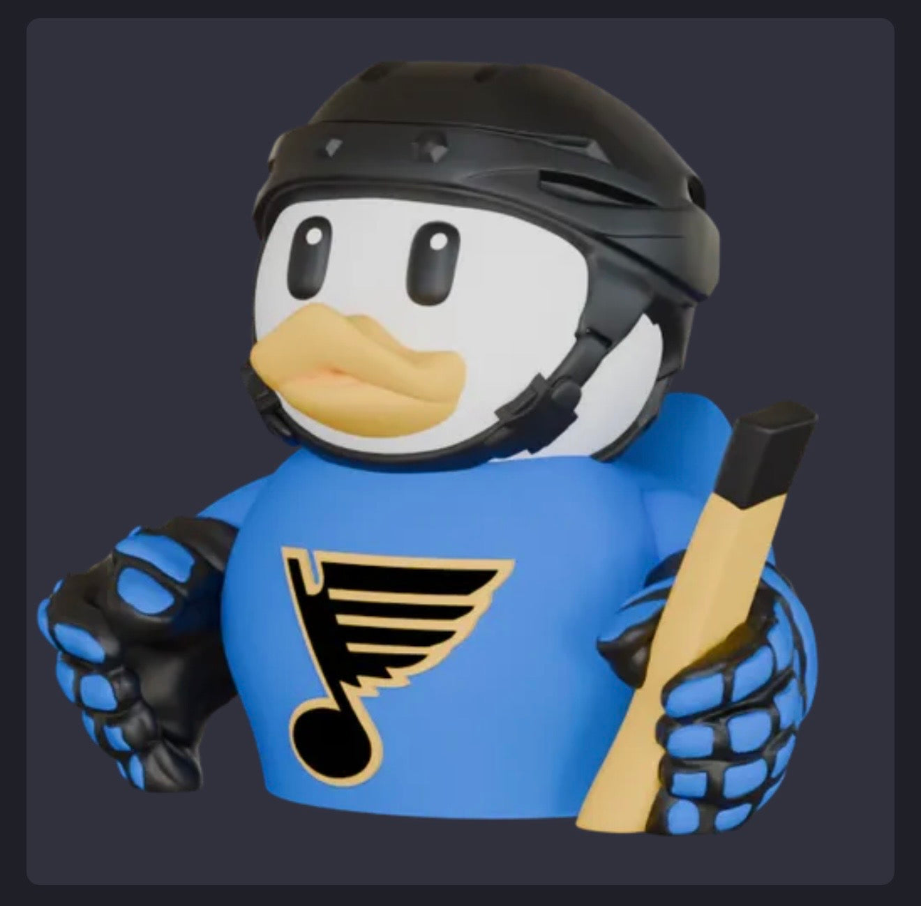 St. Louis Blues Patito de Hockey – Impreso en 3D Fan NHL Patito Coleccionable | Blues Regalo Fan | Hockey Decoración de Tablero