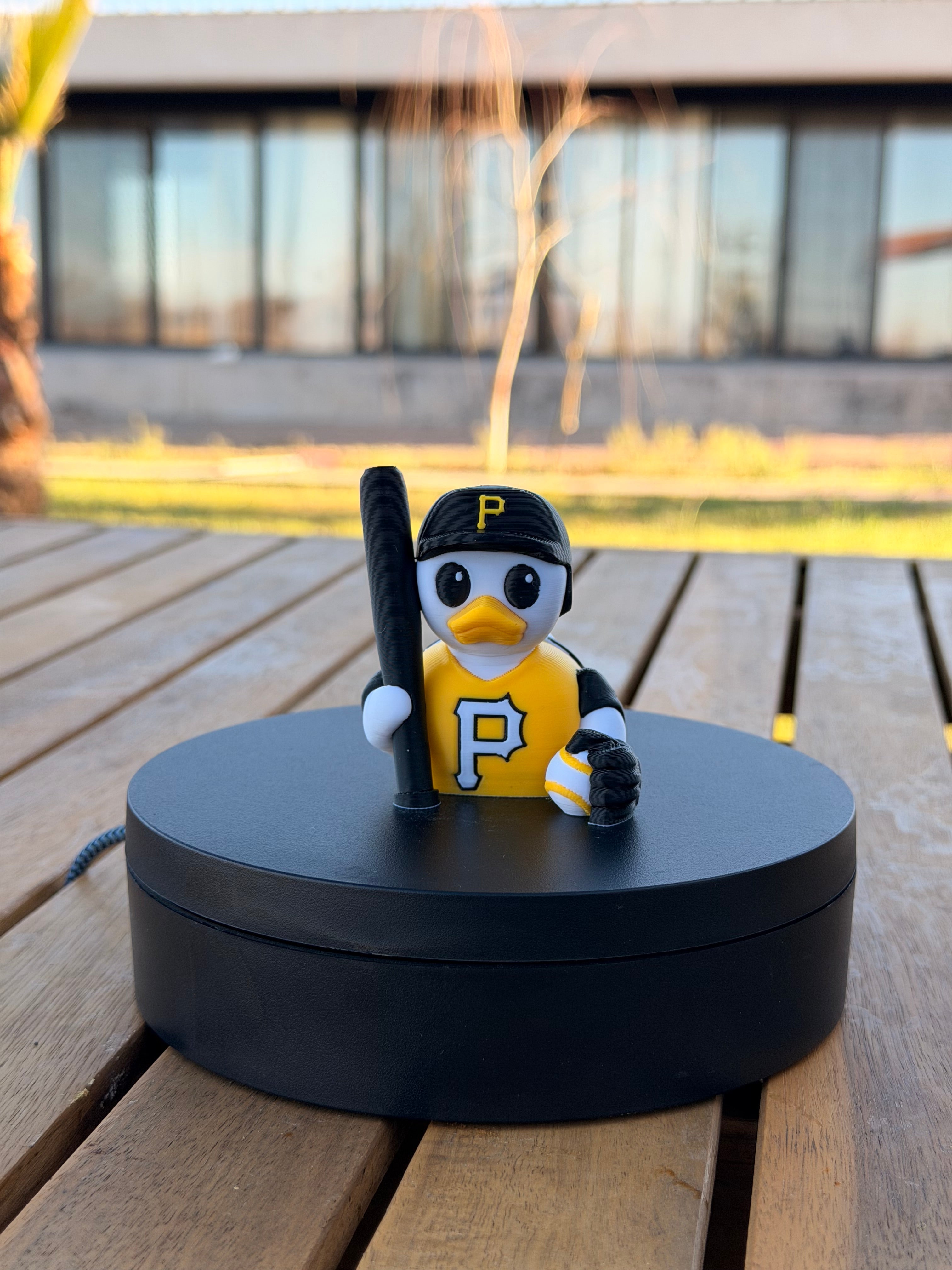 Pittsburgh Pirates Patito de Béisbol – Impreso en 3D Fan MLB Patito Coleccionable | Pirates Regalo Fan | Baseball Decoración de Tablero
