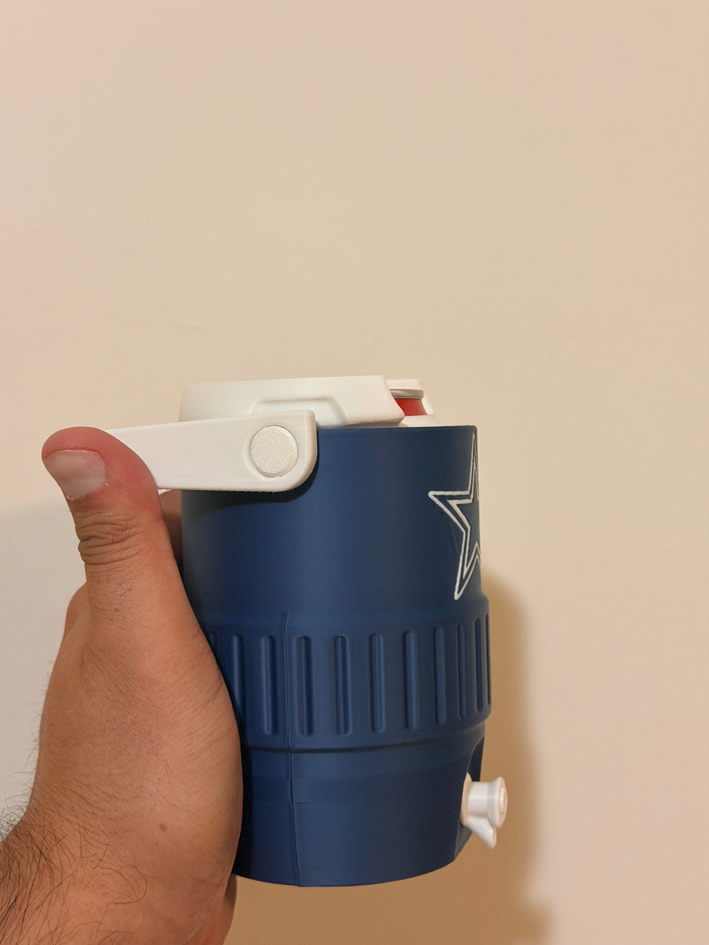 Dallas cowboys Fan Koozie – porta latas Latas355ml Impreso en 3D