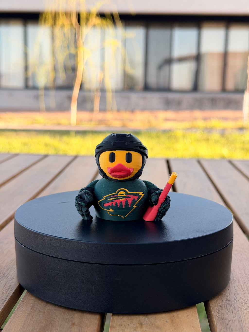 Minnesota Wild Patito de Hockey – Impreso en 3D Fan NHL Patito Coleccionable | Wild Regalo Fan | Hockey Decoración de Tablero