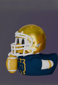 Notre Dame Patito de Fútbol Americano – Impreso en 3D Fan Fútbol Universitario Patito Coleccionable | Fighting Irish Regalo Fan | Football Decoración para Auto
