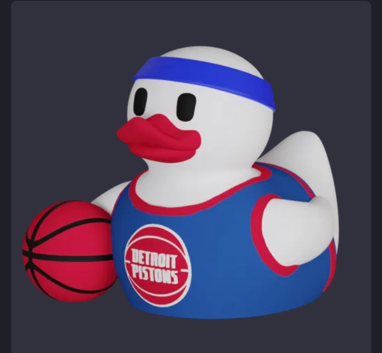 Detroit Pistons Patito de Básquetbol – Impreso en 3D Fan NBA Patito Coleccionable | Pistons Regalo Fan | Basketball Decoración para Auto