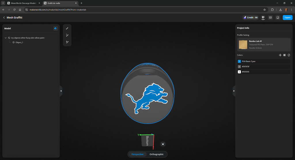 Detroit lions Fan Koozie – Enfriador de Lata 355ml Impreso en 3D