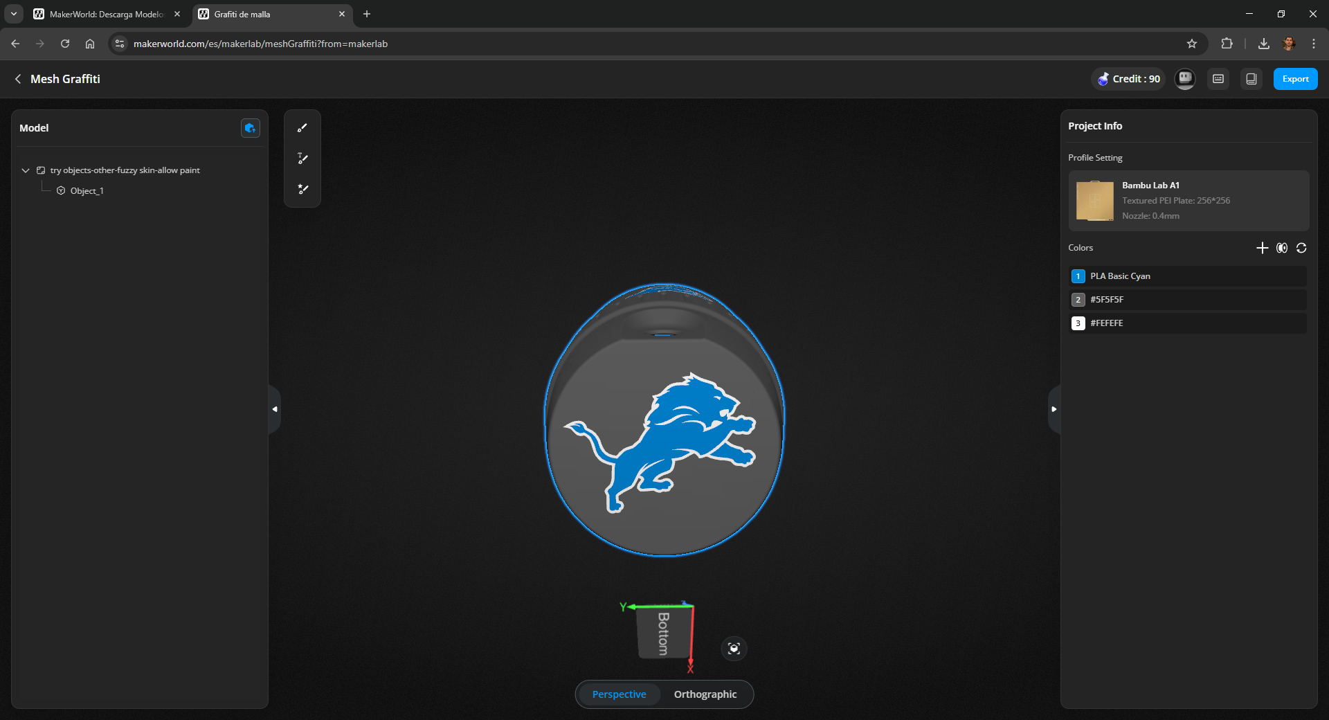 Detroit lions Fan Koozie – Enfriador de Lata 355ml Impreso en 3D