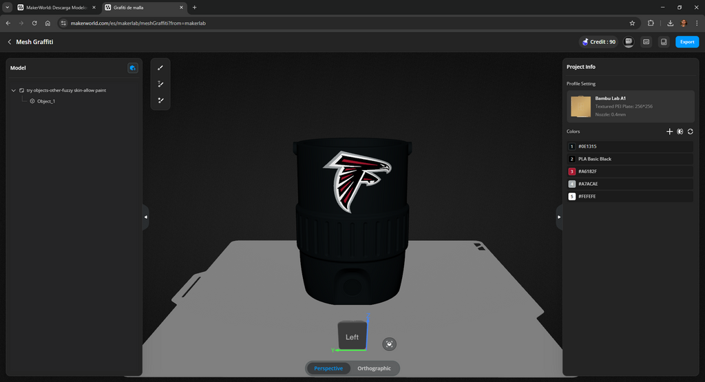 Atlanta falcons Fan Koozie – Enfriador de Lata 355ml Impreso en 3D