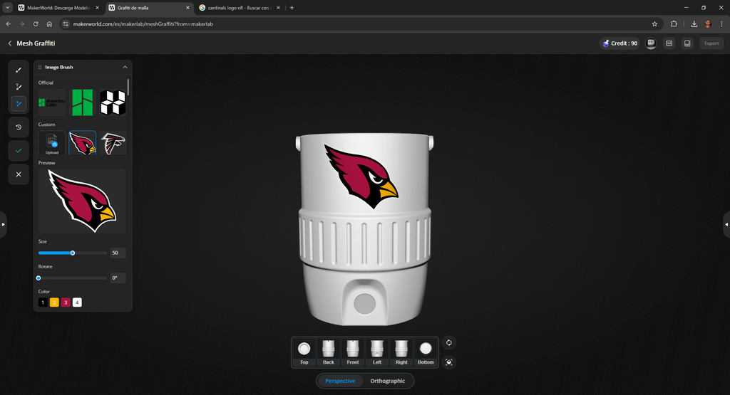 Arizona cardinals Fan Koozie – Enfriador de Lata 355ml Impreso en 3D