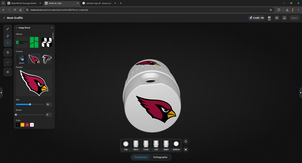 Arizona cardinals Fan Koozie – Enfriador de Lata 355ml Impreso en 3D