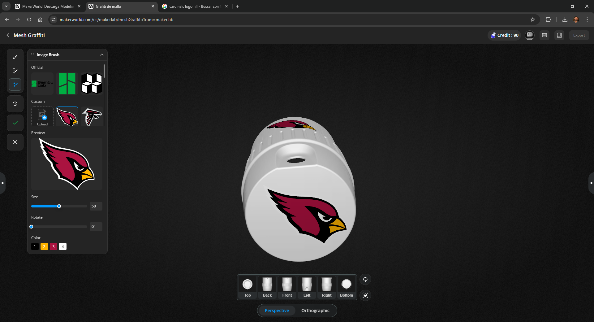 Arizona cardinals Fan Koozie – Enfriador de Lata 355ml Impreso en 3D