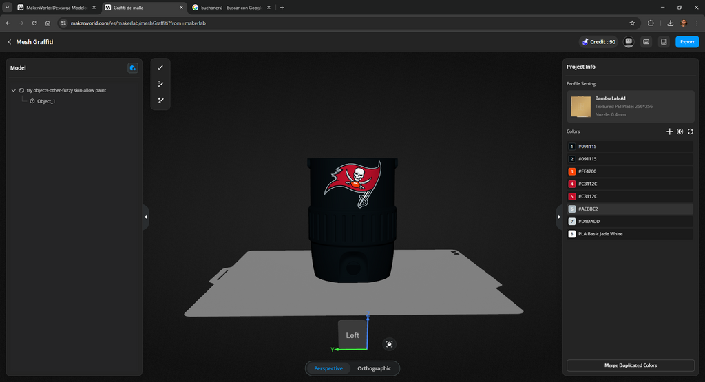 Tampa bay bucaneros Fan Koozie – Enfriador de Lata 355ml Impreso en 3D