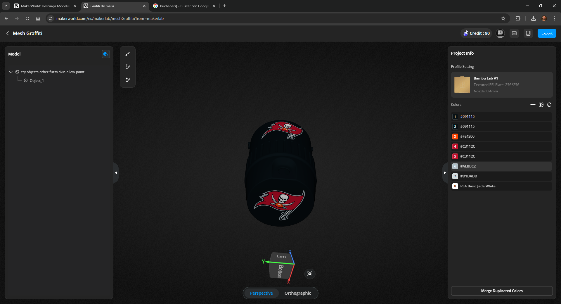 Tampa bay bucaneros Fan Koozie – Enfriador de Lata 355ml Impreso en 3D