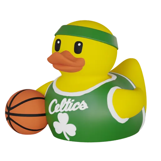 Boston Celtics Patito de Básquetbol – Impreso en 3D Fan NBA Patito Coleccionable | Celtics Regalo Fan | Basketball Decoración de Tablero