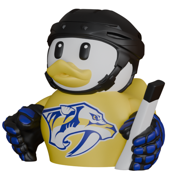 Nashville Predators Patito de Hockey – Impreso en 3D Fan NHL Patito Coleccionable | Predators Regalo Fan | Hockey Decoración de Tablero
