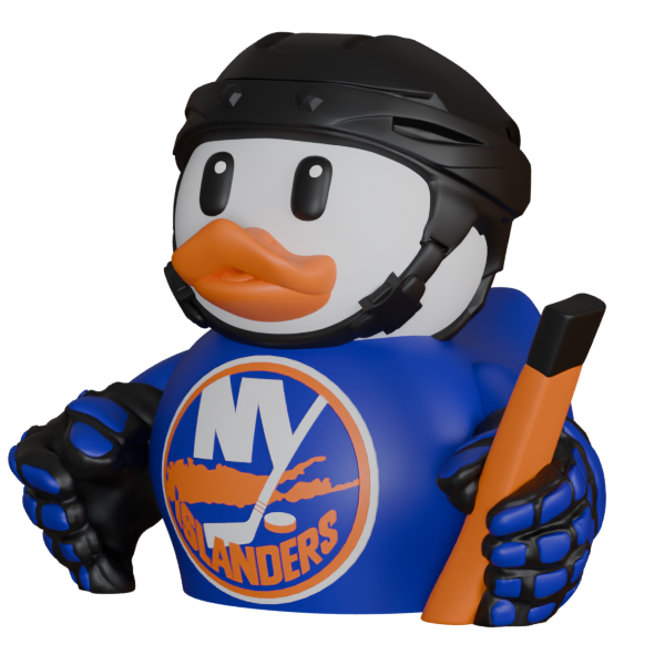New York Islanders Patito de Hockey – Impreso en 3D Fan NHL Patito Coleccionable | Islanders Regalo Fan | Hockey Decoración de Tablero