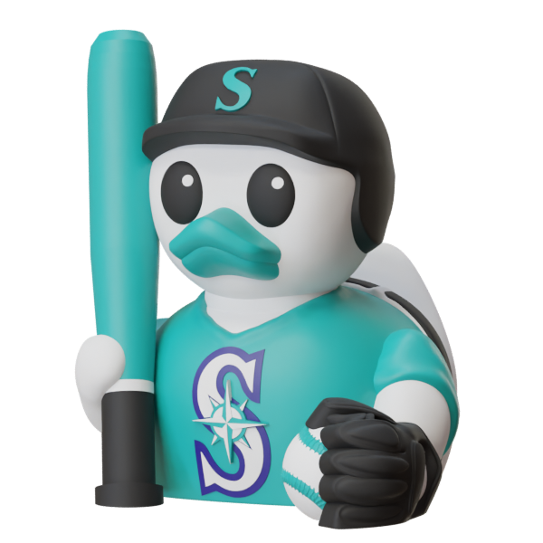 Seattle Mariners Patito de Béisbol – Impreso en 3D Fan MLB Patito Coleccionable | Mariners Regalo Fan | Baseball Decoración de Tablero