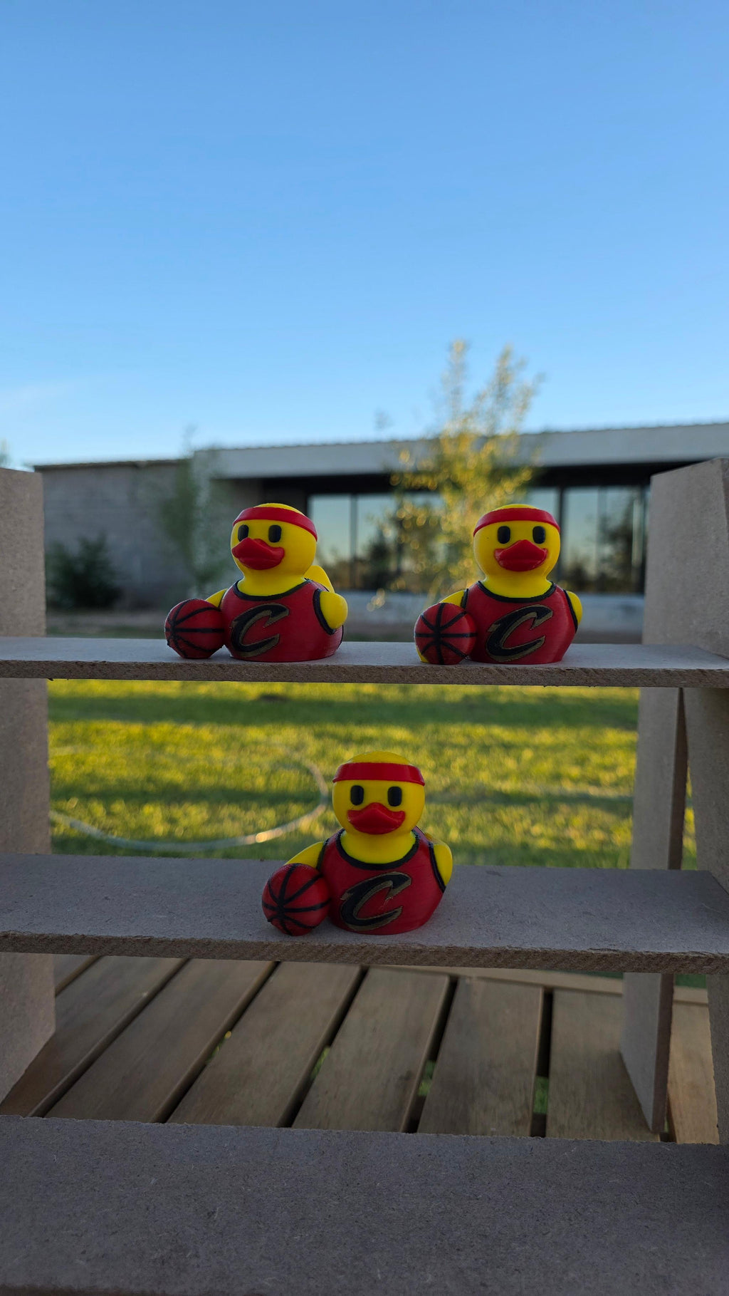 Cleveland Cavaliers Patito de Básquetbol – Impreso en 3D Fan NBA Patito Coleccionable | Cavaliers Regalo Fan | Basketball Decoración de Tablero