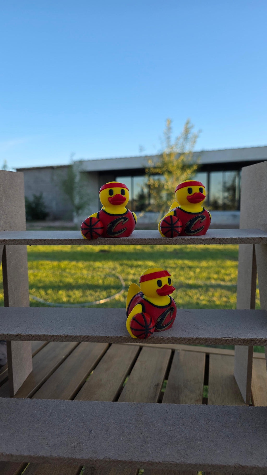 Cleveland Cavaliers Patito de Básquetbol – Impreso en 3D Fan NBA Patito Coleccionable | Cavaliers Regalo Fan | Basketball Decoración de Tablero