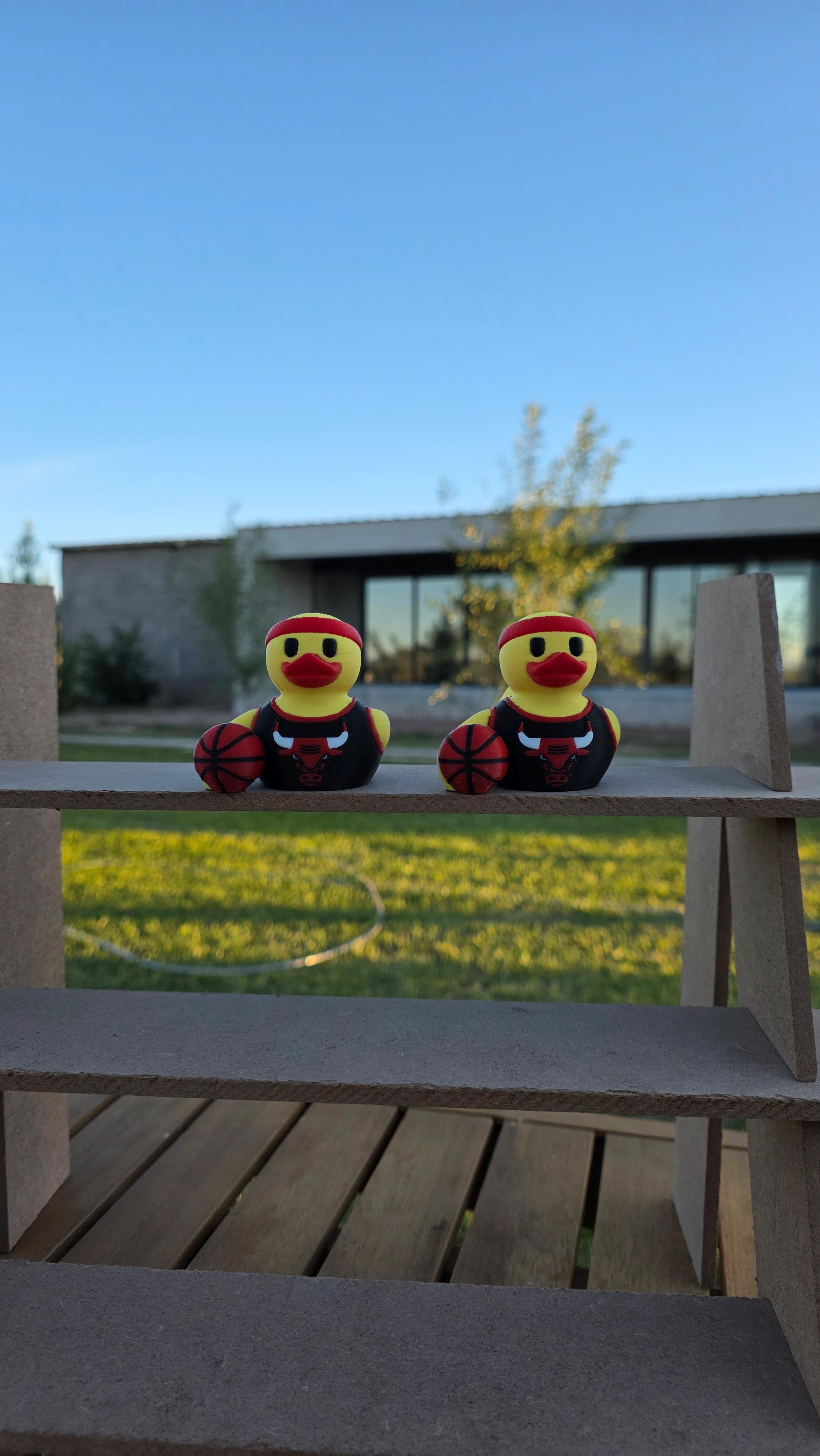 Chicago Bulls Patito de Básquetbol – Impreso en 3D Fan NBA Patito Coleccionable | Bulls Regalo Fan | Basketball Decoración de Tablero