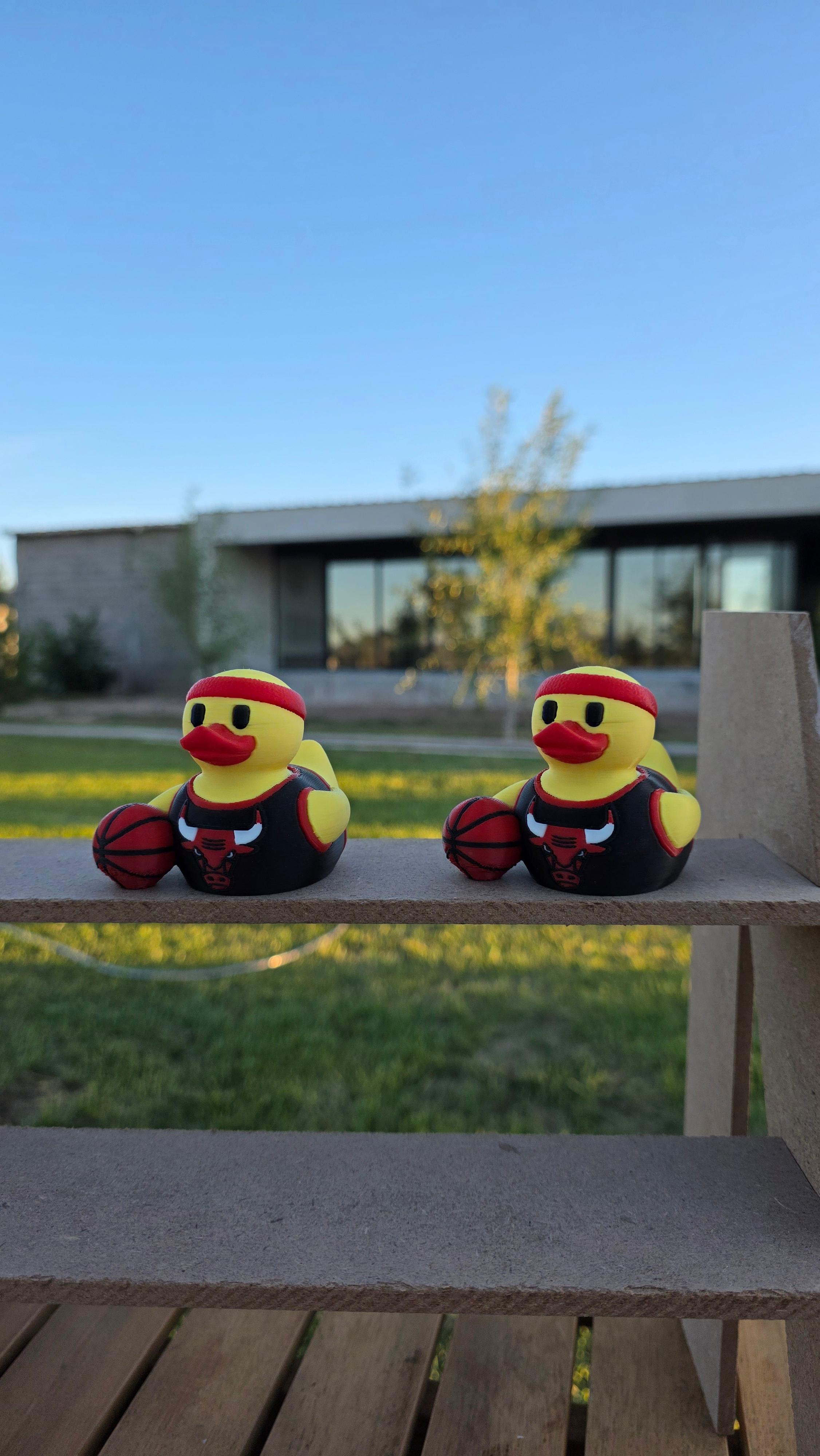 Chicago Bulls Patito de Básquetbol – Impreso en 3D Fan NBA Patito Coleccionable | Bulls Regalo Fan | Basketball Decoración de Tablero