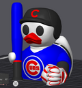 Chicago Cubs Patito de Béisbol – Impreso en 3D Fan MLB Patito Coleccionable | Cubs Regalo Fan | Baseball Decoración de Tablero