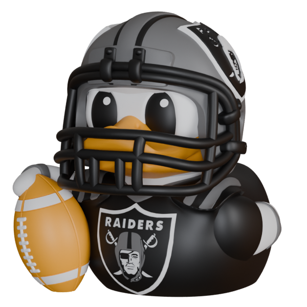 Las Vegas Raiders Patito de Fútbol Americano – Impreso en 3D Fan NFL Patito Coleccionable | Raiders Regalo Fan | Football Decoración de Tablero