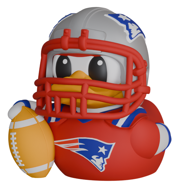 New England Patriots Patito de Fútbol Americano – Impreso en 3D Fan NFL Patito Coleccionable | Patriots Regalo Fan | Football Decoración de Tablero