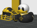 New Orleans Saints Patito de Fútbol Americano – Impreso en 3D Fan NFL Patito Coleccionable | Saints Regalo Fan | Football Decoración de Tablero