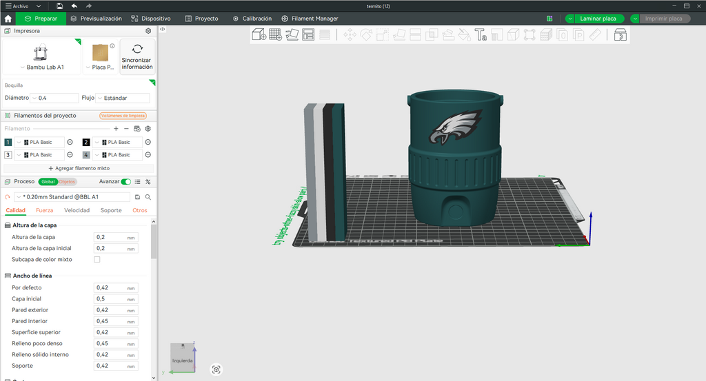 Philadelphia eagles Fan Koozie – Enfriador de Lata 355ml Impreso en 3D