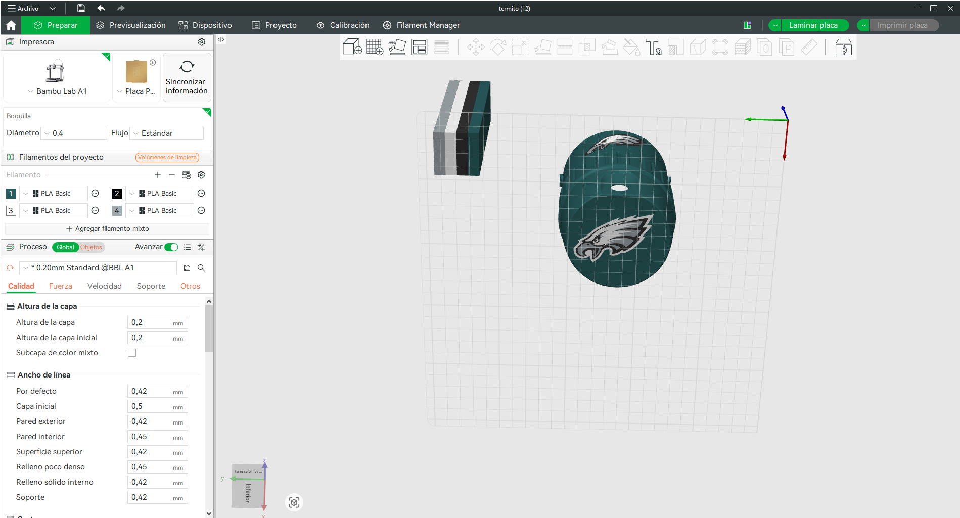 Philadelphia eagles Fan Koozie – Enfriador de Lata 355ml Impreso en 3D