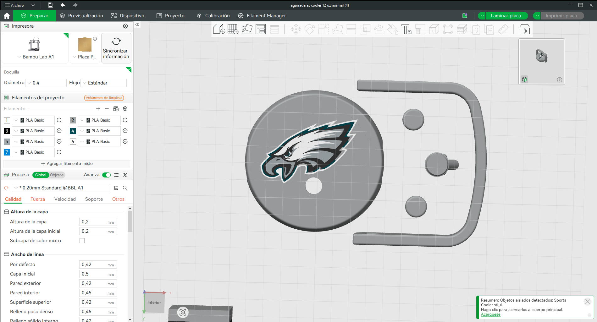 Philadelphia eagles Fan Koozie – Enfriador de Lata 355ml Impreso en 3D