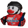 Washington Capitals Patito de Hockey – Impreso en 3D Fan NHL Patito Coleccionable | Capitals Regalo Fan | Hockey Decoración de Tablero
